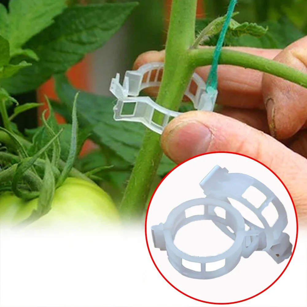 Gardening Tools For Vines - 50/100/200Pcs Plastic Support Clips Reusable Plant