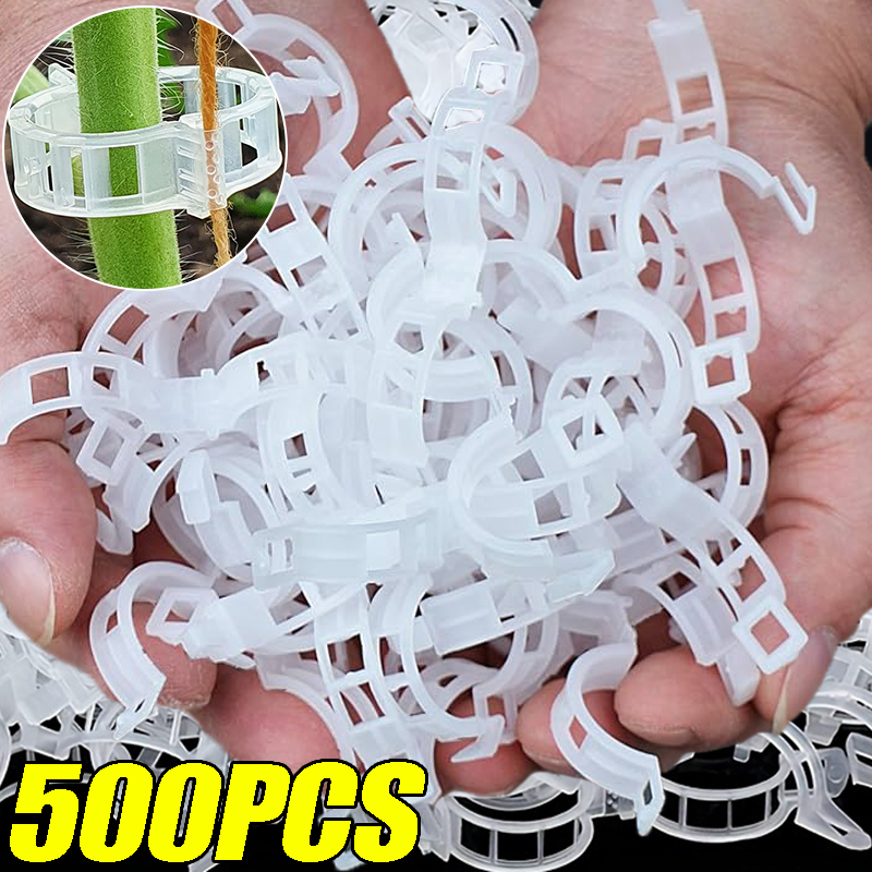 Gardening Tools For Vines - 500/50PCS Plant Support Clips Reusable Plastic