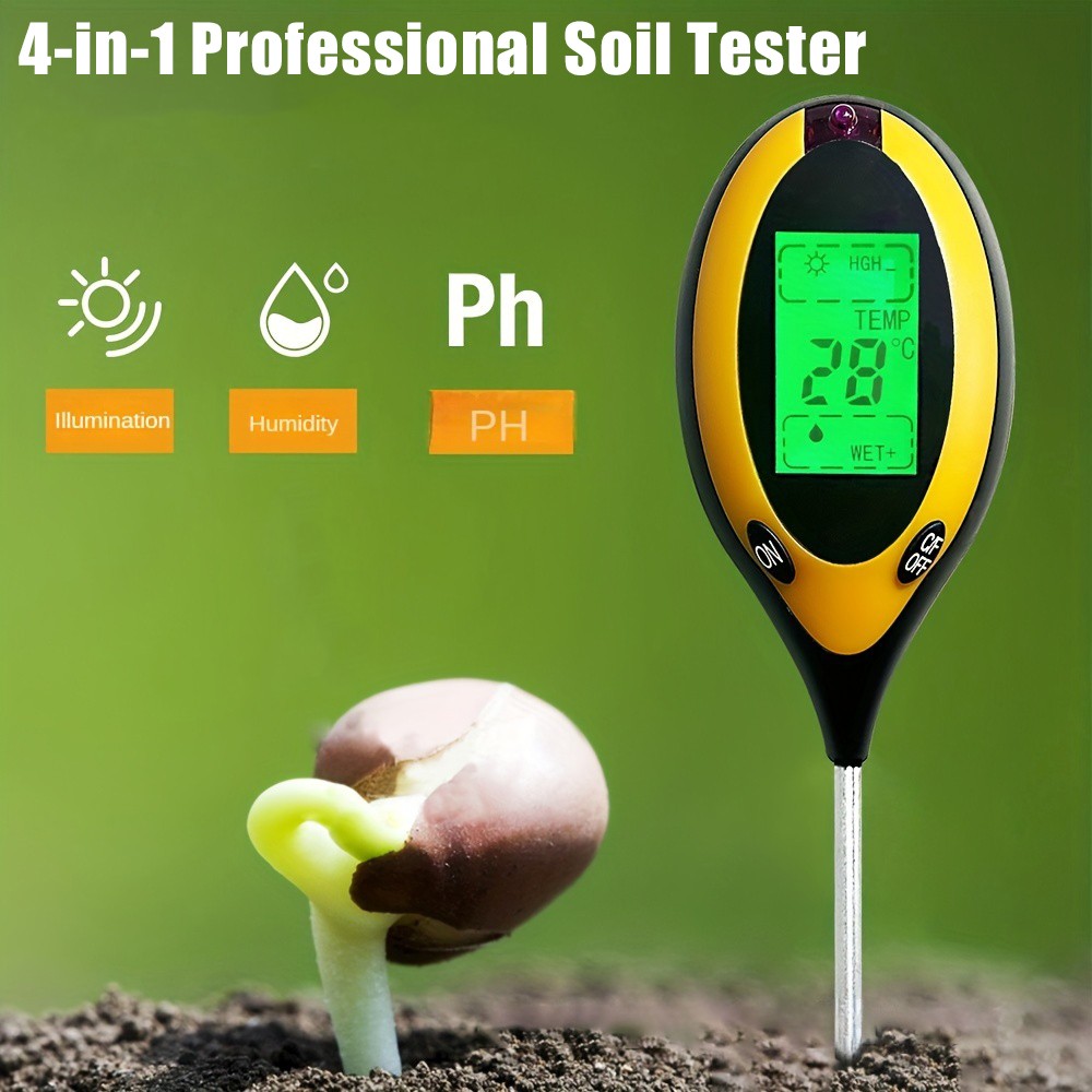 Soil Ph Meter - Soil PH Tester 4 in 1