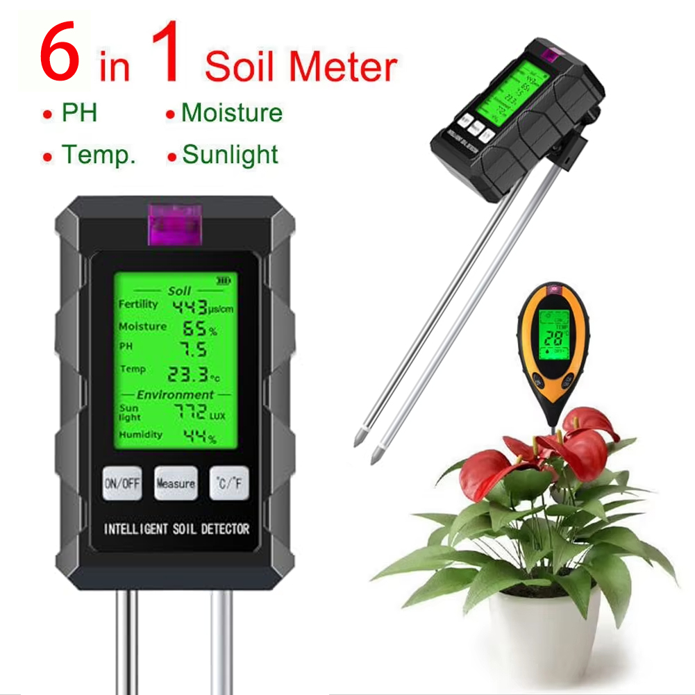 Soil Ph Meter - Good 6 in 1 Soil PH