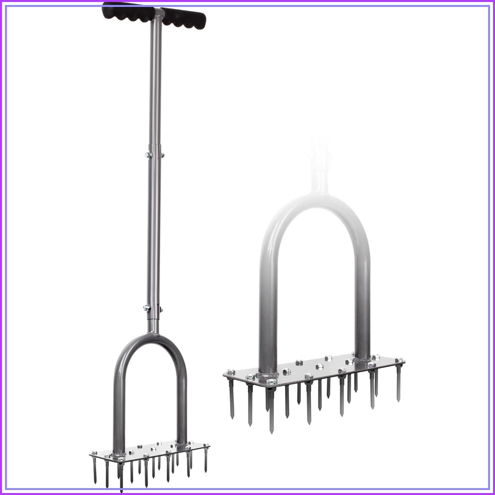 Gardening Yard Tools - Lawn Aerator Spike Metal Manual Dethatching