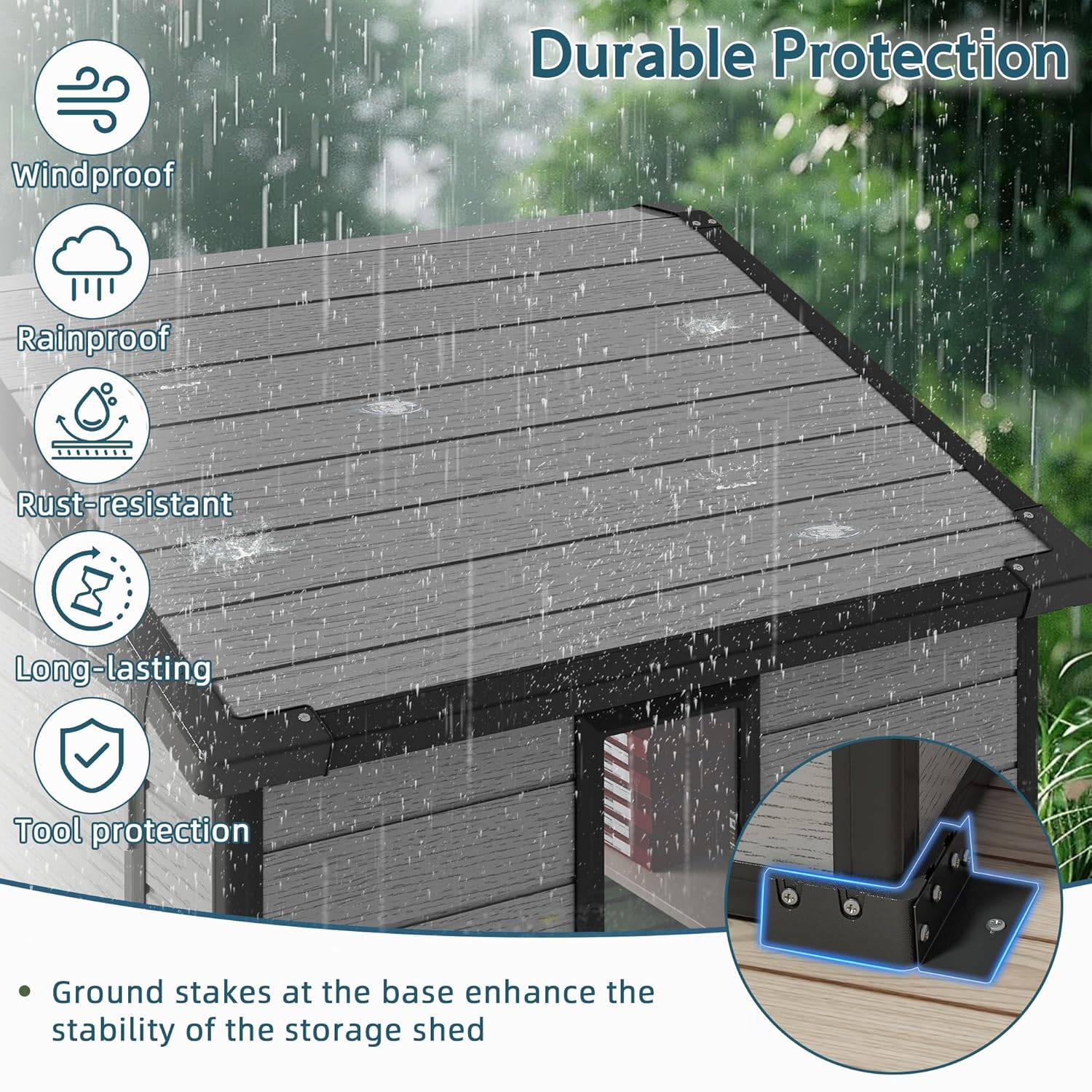 6X4 FT Outdoor Shed, Plastic S - Gardening Yard Tools recensione e prezzo