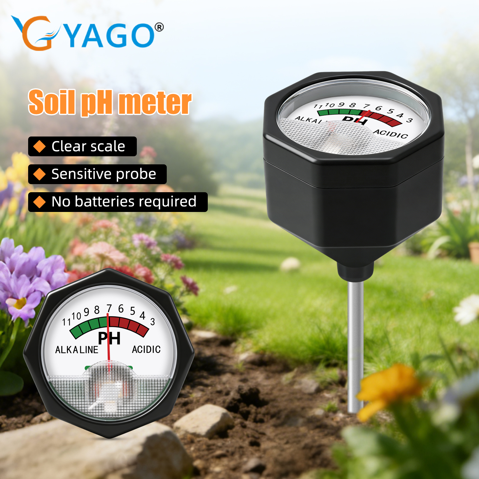 YAGO Soil pH Meter No Battery  - Soil Ph Meter recensione e prezzo