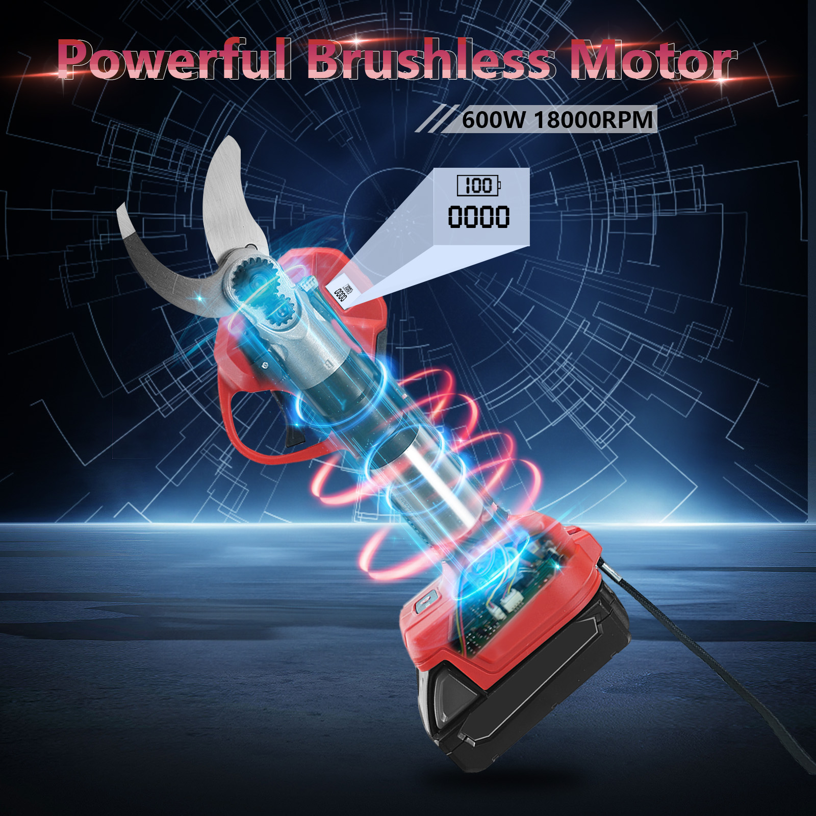 30mm Brushless Electric Prunin - Gardening Tools On Sale recensione e prezzo