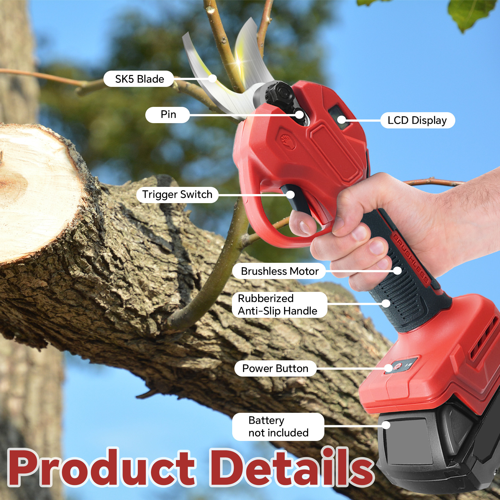 30mm Brushless Electric Prunin - Gardening Tools On Sale recensione e prezzo