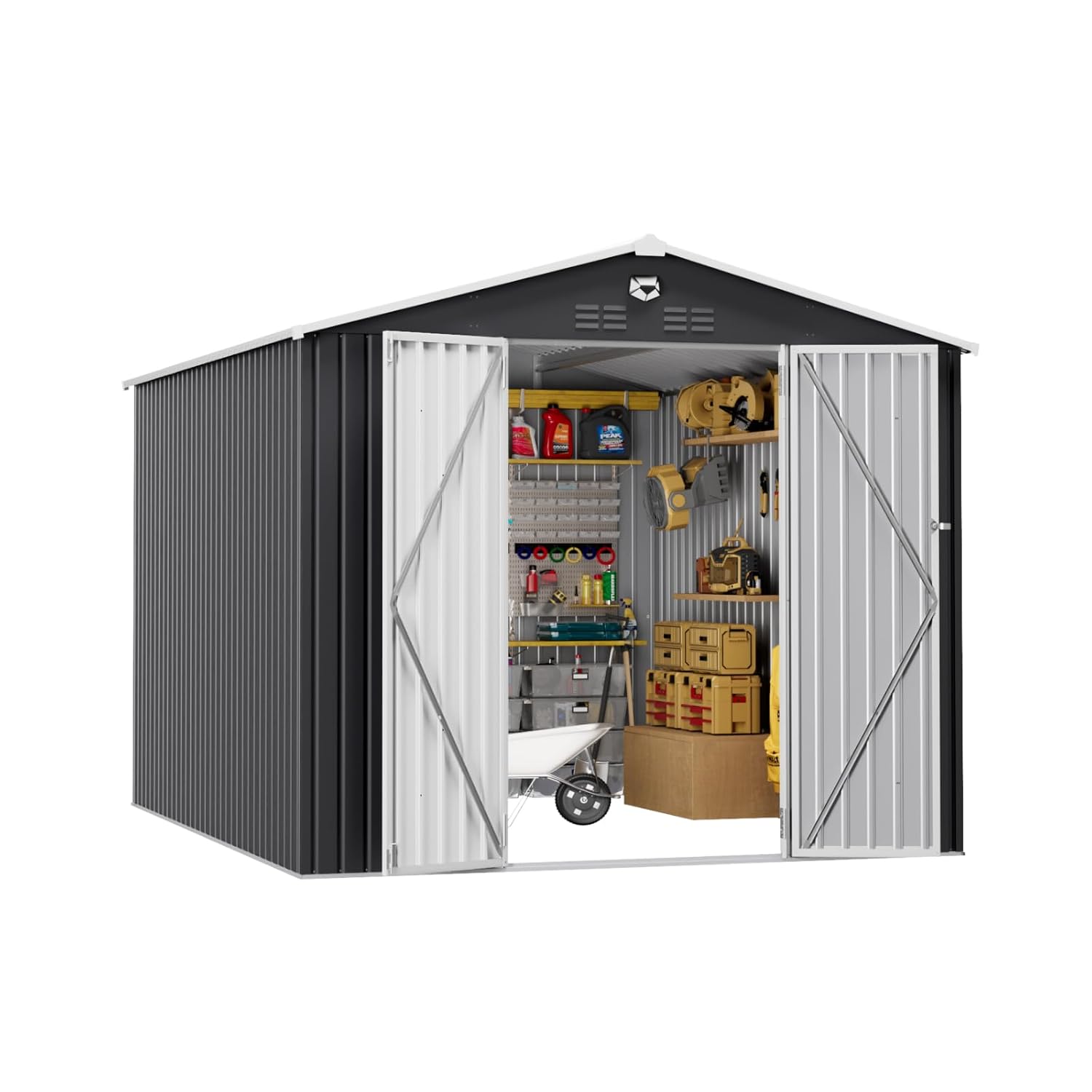 10x12 FT Metal Outdoor Storage - Gardening Yard Tools recensione e prezzo