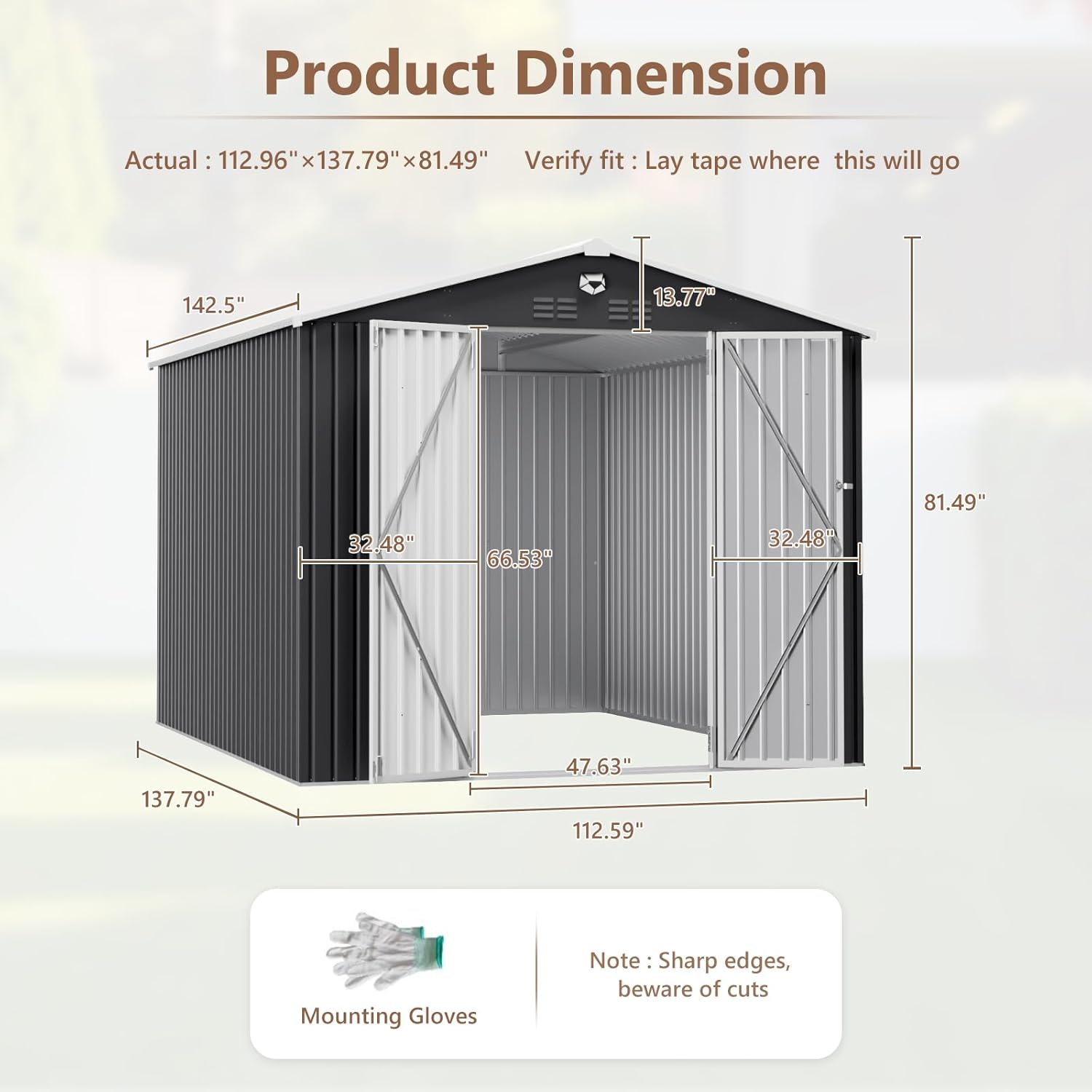 10x12 FT Metal Outdoor Storage - Gardening Yard Tools recensione e prezzo