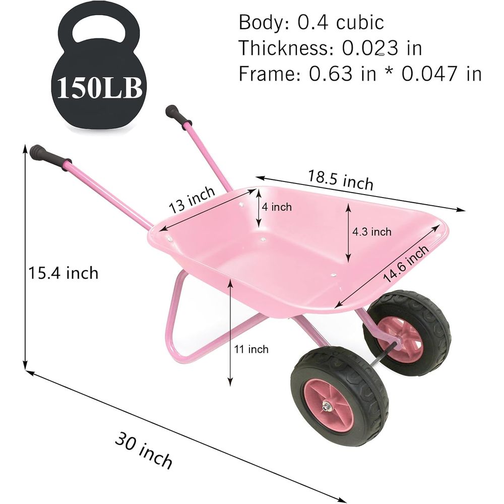 Children's Pink Metal Wheelbar - Gardening Tools Pink recensione e prezzo