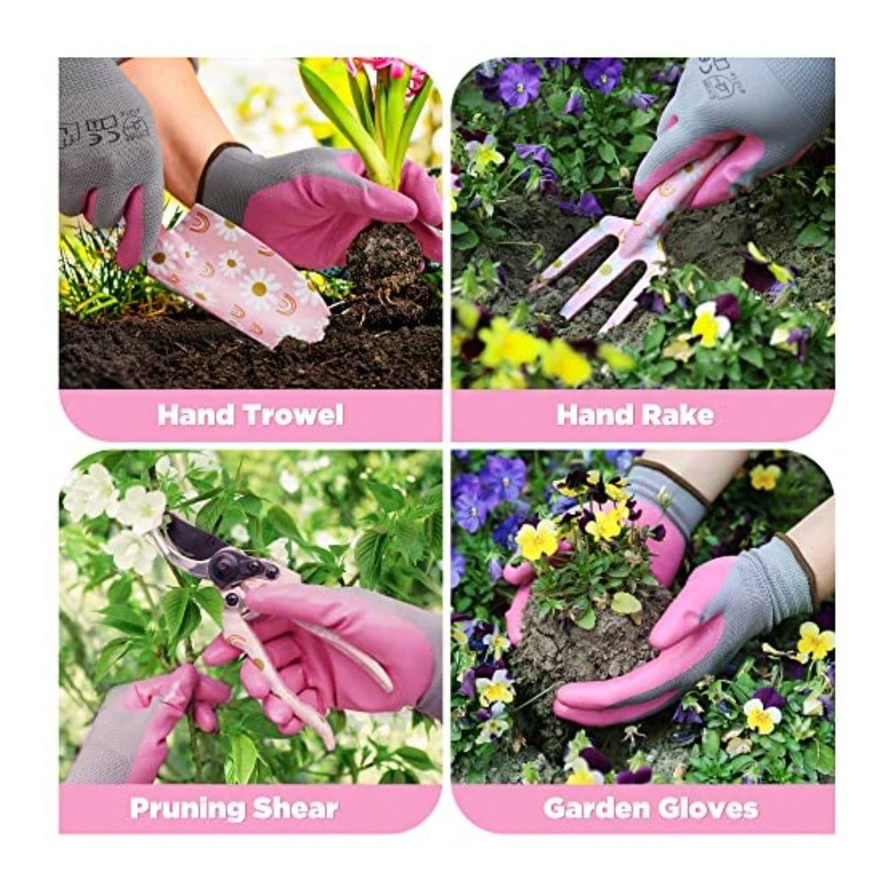 Aluminum Garden Tool Set 4PCS  - Gardening Tools Pink recensione e prezzo