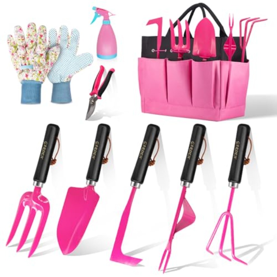 9Piece Heavy Duty Gardening Ha - Gardening Tools Pink recensione e prezzo