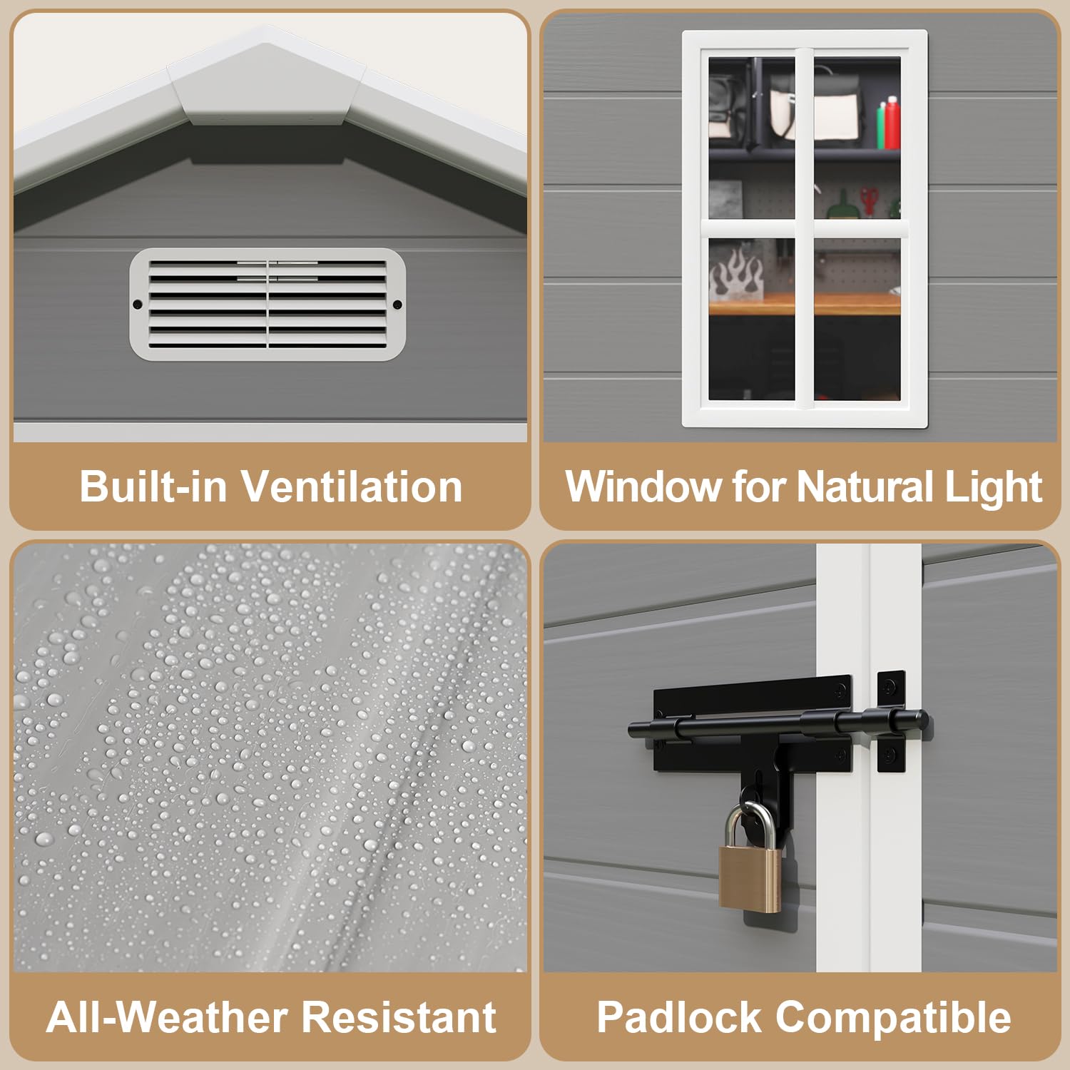 All-Weather Resin Outdoor Stor - Gardening Yard Tools recensione e prezzo