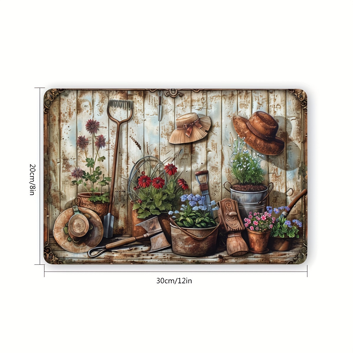 2D Flat, Vintage Floral Metal  - Gardening Tools Vintage recensione e prezzo