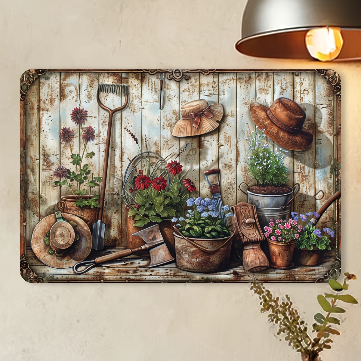 2D Flat, Vintage Floral Metal  - Gardening Tools Vintage recensione e prezzo
