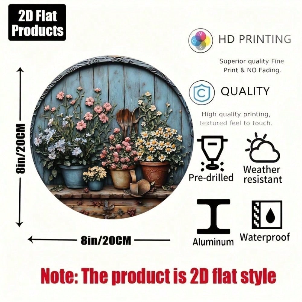Vintage Round Aluminum Wall Ar - Gardening Tools Vintage recensione e prezzo