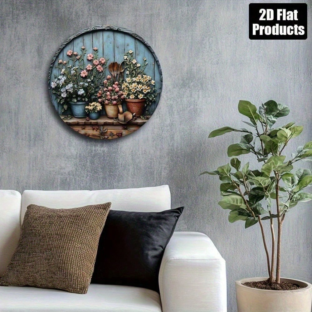 Vintage Round Aluminum Wall Ar - Gardening Tools Vintage recensione e prezzo