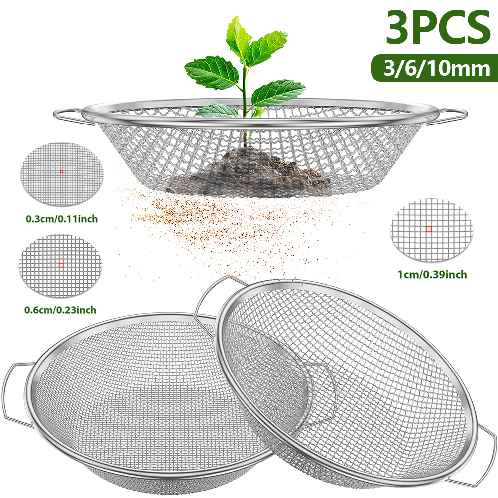3Pcs Gardening Soil Sifter 3/6 - Gardening Tools Equipment recensione e prezzo