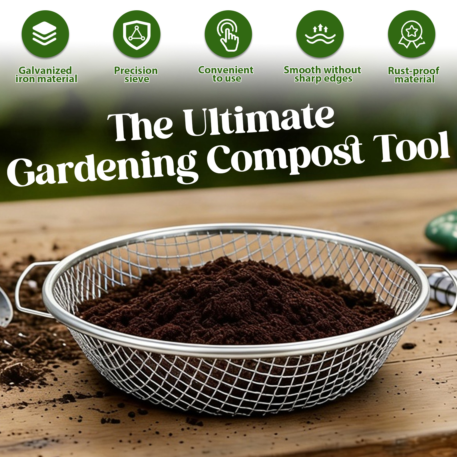 3Pcs Gardening Soil Sifter 3/6 - Gardening Tools Equipment recensione e prezzo