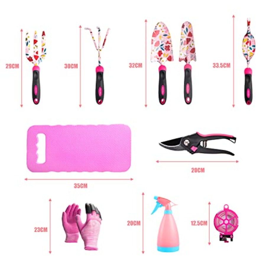 20-Piece Gardening Tool Set fo - Gardening Tools Pink recensione e prezzo
