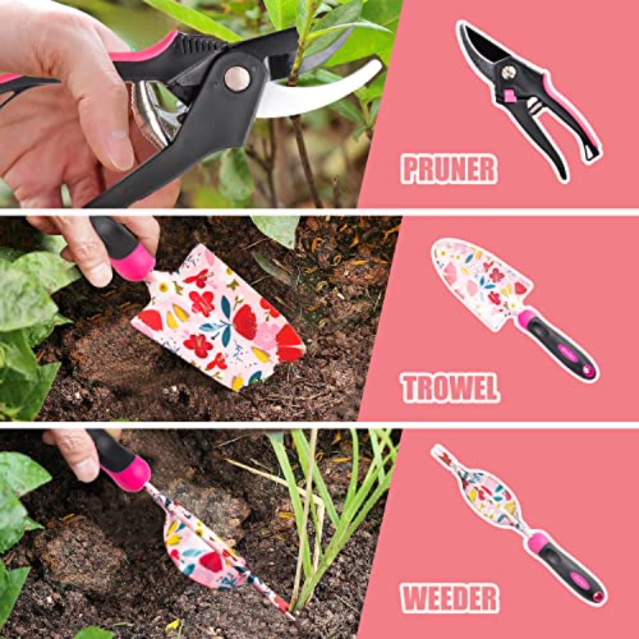 20-Piece Gardening Tool Set fo - Gardening Tools Pink recensione e prezzo