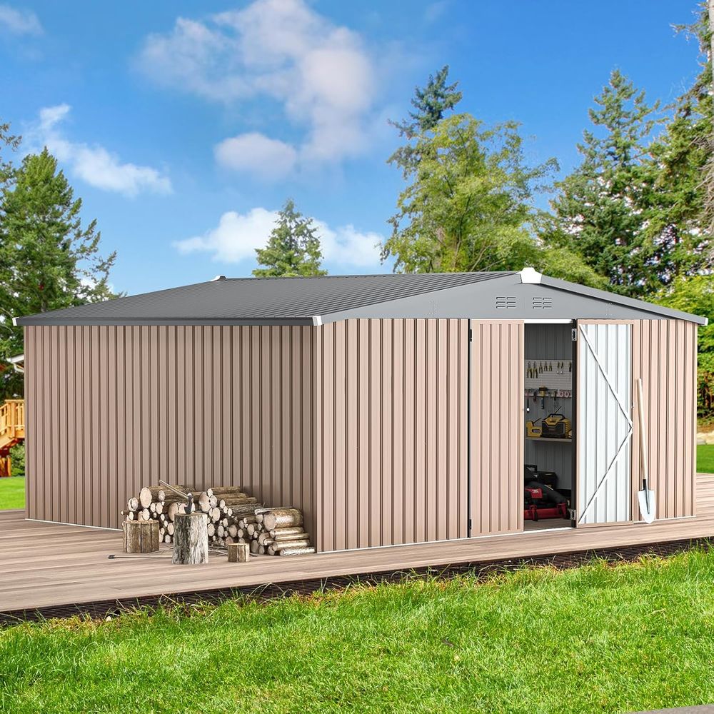 14' x 12' Outdoor Metal Storag - Gardening Yard Tools recensione e prezzo