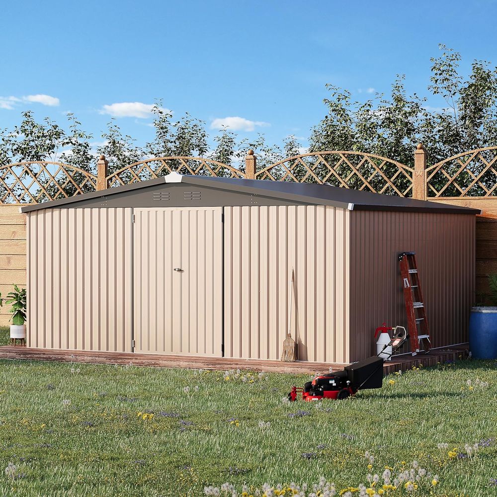 14' x 12' Outdoor Metal Storag - Gardening Yard Tools recensione e prezzo