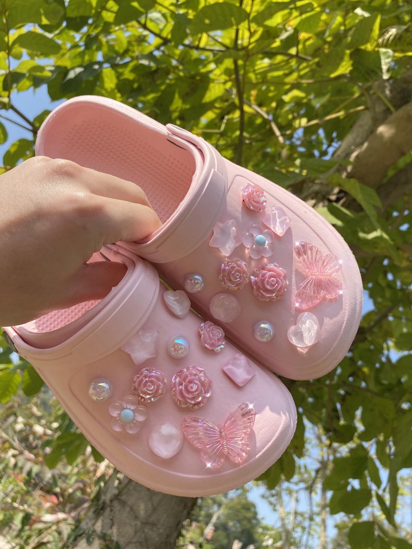 22 pcsbeach shoes Shoe Flower  - Gardening Tools Pink recensione e prezzo
