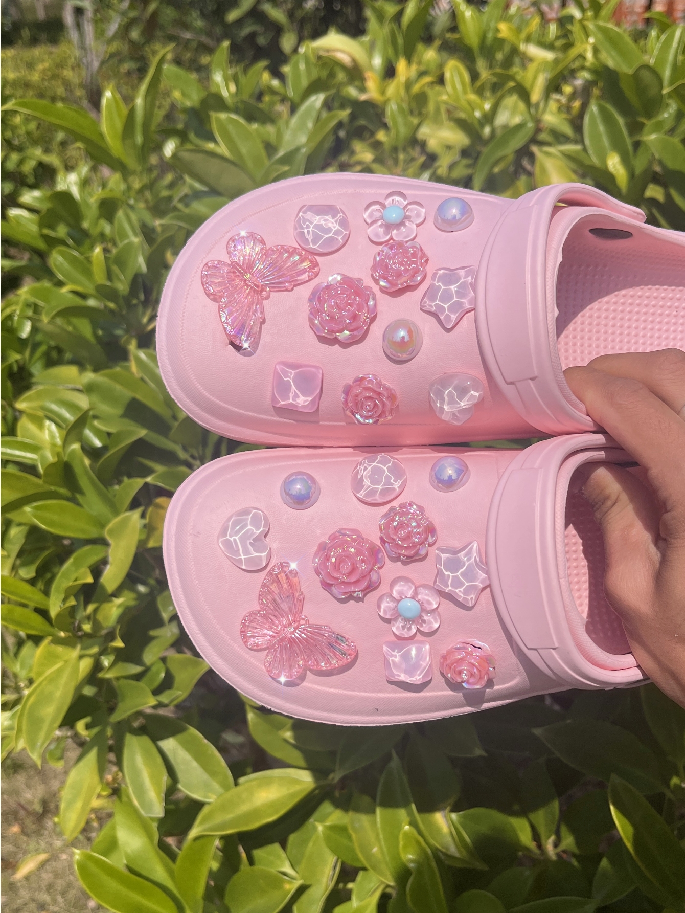 22 pcsbeach shoes Shoe Flower  - Gardening Tools Pink recensione e prezzo