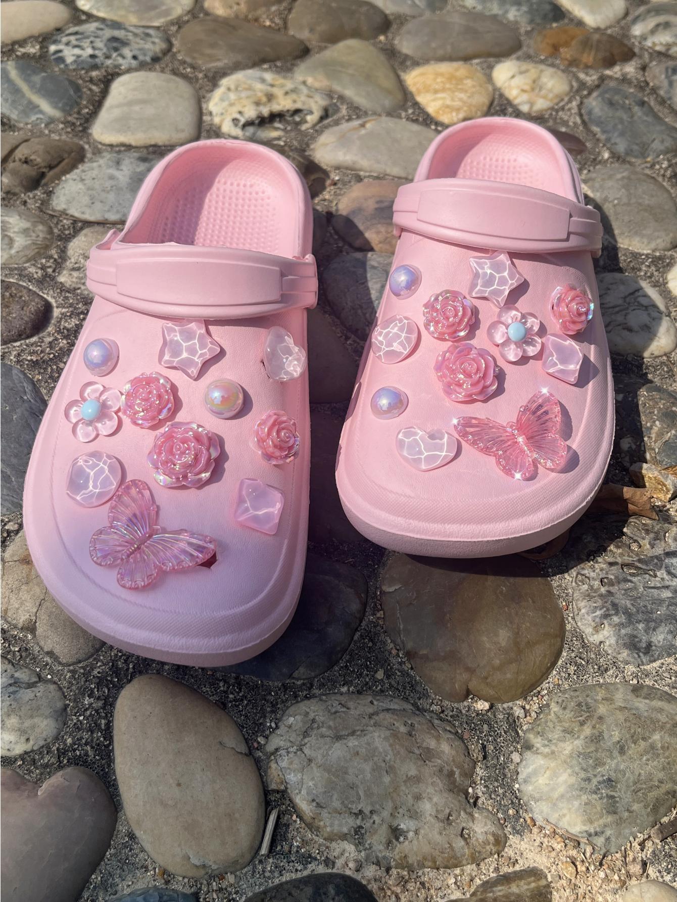 22 pcsbeach shoes Shoe Flower  - Gardening Tools Pink recensione e prezzo